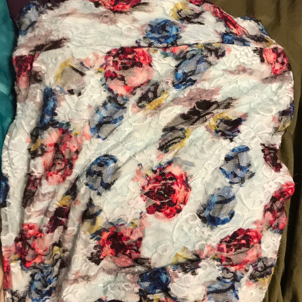 FLORAL BLUE MINI SKIRT
